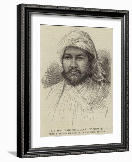 Sir Jung Bahadoor, Ksi of Nepaul-null-Framed Giclee Print