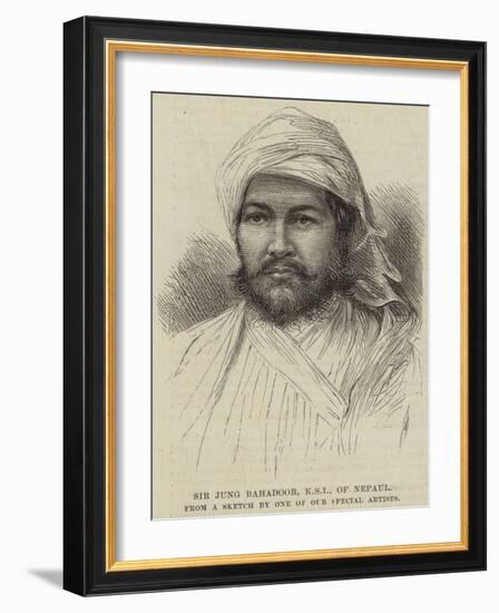 Sir Jung Bahadoor, Ksi of Nepaul-null-Framed Giclee Print