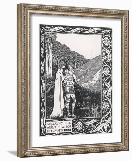 Sir Lancelot and the Witch Hellawes-Aubrey Beardsley-Framed Photographic Print