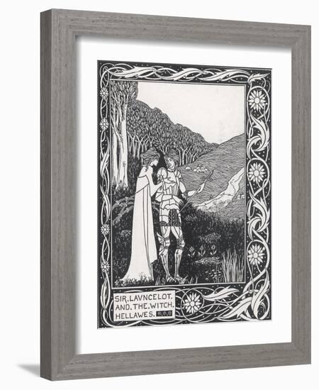 Sir Lancelot and the Witch Hellawes-Aubrey Beardsley-Framed Photographic Print