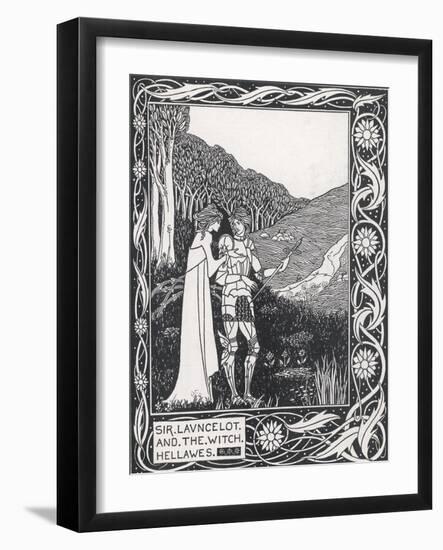 Sir Lancelot and the Witch Hellawes-Aubrey Beardsley-Framed Photographic Print