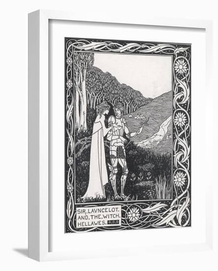 Sir Lancelot and the Witch Hellawes-Aubrey Beardsley-Framed Photographic Print