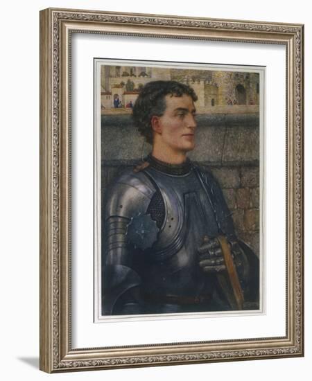 Sir Lancelot Goes to Guinevere as Ambassador-Eleanor Fortescue Brickdale-Framed Art Print