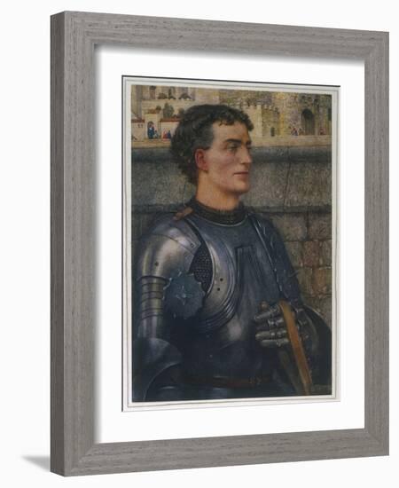 Sir Lancelot Goes to Guinevere as Ambassador-Eleanor Fortescue Brickdale-Framed Art Print