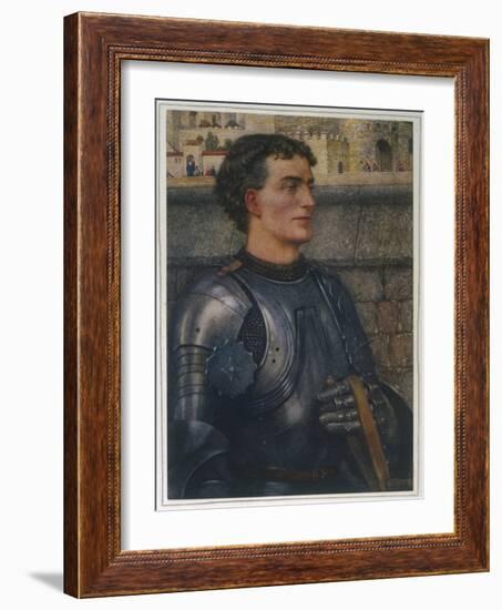 Sir Lancelot Goes to Guinevere as Ambassador-Eleanor Fortescue Brickdale-Framed Art Print