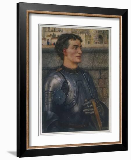 Sir Lancelot Goes to Guinevere as Ambassador-Eleanor Fortescue Brickdale-Framed Art Print