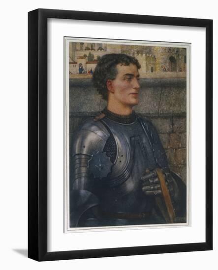 Sir Lancelot Goes to Guinevere as Ambassador-Eleanor Fortescue Brickdale-Framed Art Print