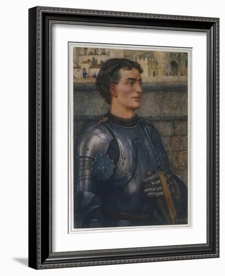 Sir Lancelot Goes to Guinevere as Ambassador-Eleanor Fortescue Brickdale-Framed Art Print