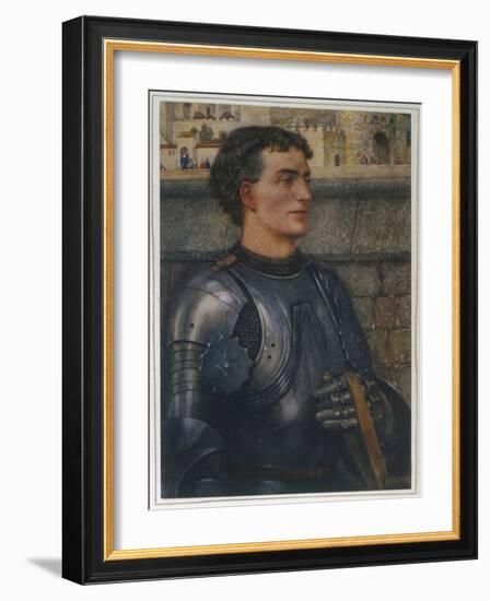 Sir Lancelot Goes to Guinevere as Ambassador-Eleanor Fortescue Brickdale-Framed Art Print