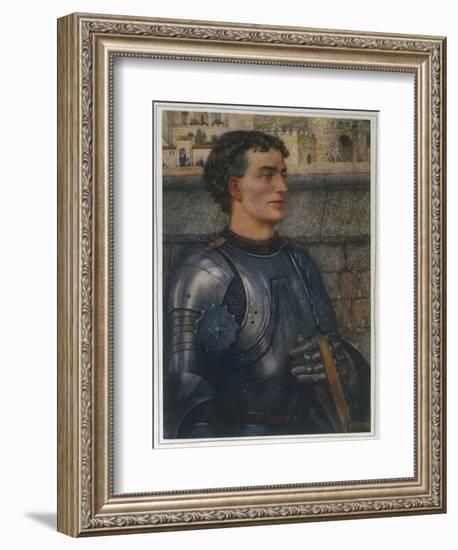 Sir Lancelot Goes to Guinevere as Ambassador-Eleanor Fortescue Brickdale-Framed Art Print