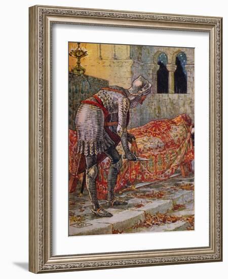 'Sir Lancelot in the Chapel Perilous', 1911-Walter Crane-Framed Giclee Print