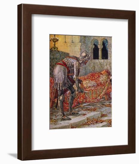 'Sir Lancelot in the Chapel Perilous', 1911-Walter Crane-Framed Giclee Print