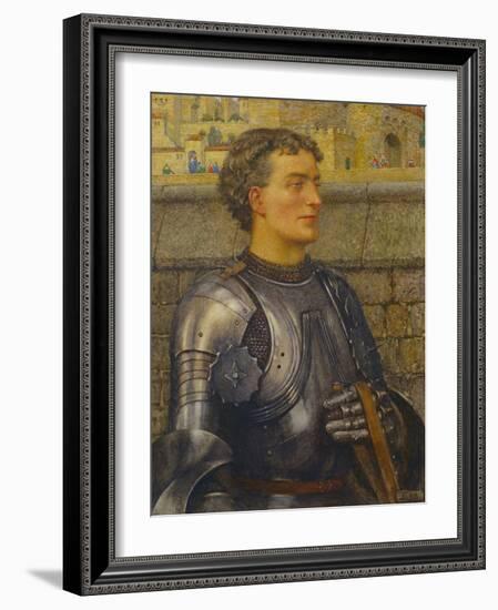 'Sir Lancelot Went Ambassador, at First, to Fetch Her, and She Took Him for the King' (Pencil, W/C-Eleanor Fortescue-Brickdale-Framed Giclee Print