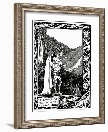 "Sir Launcelot and the Witch Hellawes" 1870-Aubrey Beardsley-Framed Giclee Print