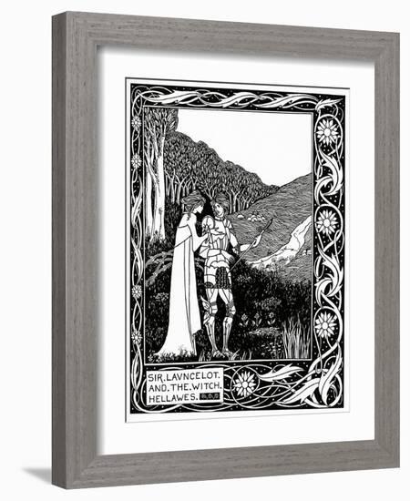 "Sir Launcelot and the Witch Hellawes" 1870-Aubrey Beardsley-Framed Giclee Print