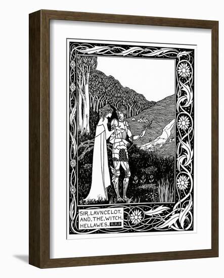 "Sir Launcelot and the Witch Hellawes" 1870-Aubrey Beardsley-Framed Giclee Print