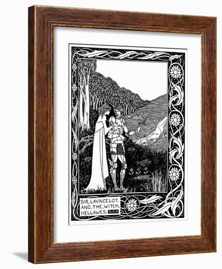 "Sir Launcelot and the Witch Hellawes" 1870-Aubrey Beardsley-Framed Giclee Print