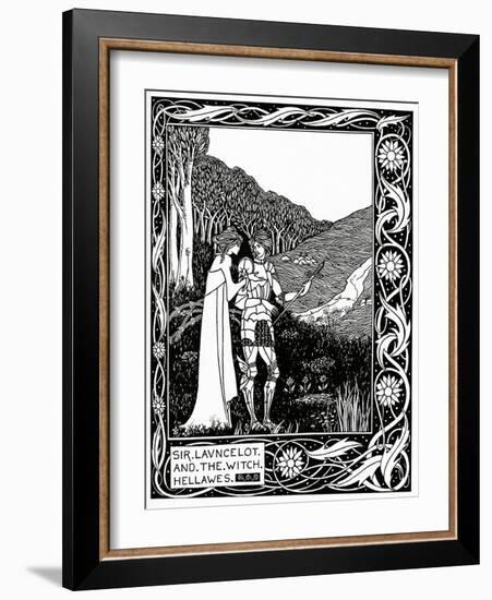 "Sir Launcelot and the Witch Hellawes" 1870-Aubrey Beardsley-Framed Giclee Print