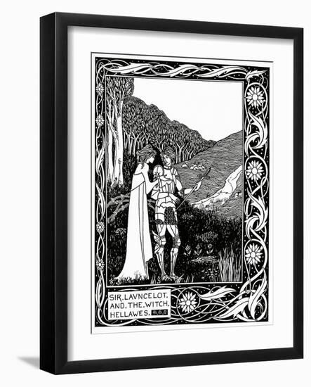 "Sir Launcelot and the Witch Hellawes" 1870-Aubrey Beardsley-Framed Giclee Print