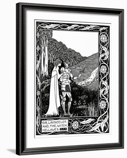 "Sir Launcelot and the Witch Hellawes" 1870-Aubrey Beardsley-Framed Giclee Print