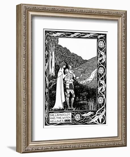 "Sir Launcelot and the Witch Hellawes" 1870-Aubrey Beardsley-Framed Giclee Print