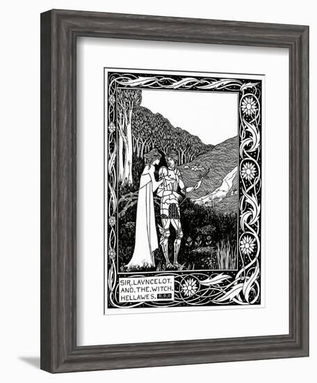 "Sir Launcelot and the Witch Hellawes" 1870-Aubrey Beardsley-Framed Giclee Print