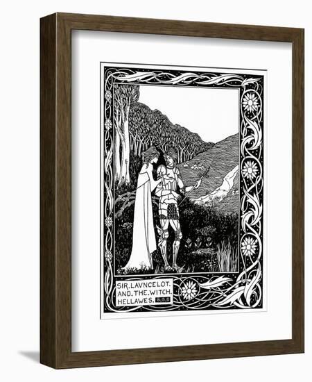 "Sir Launcelot and the Witch Hellawes" 1870-Aubrey Beardsley-Framed Giclee Print