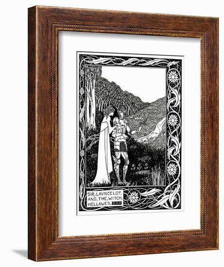"Sir Launcelot and the Witch Hellawes" 1870-Aubrey Beardsley-Framed Giclee Print
