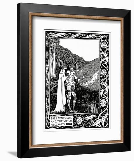 "Sir Launcelot and the Witch Hellawes" 1870-Aubrey Beardsley-Framed Giclee Print