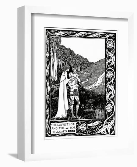 "Sir Launcelot and the Witch Hellawes" 1870-Aubrey Beardsley-Framed Giclee Print