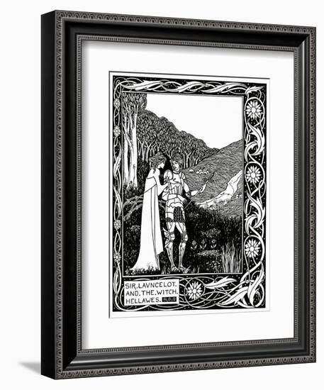 "Sir Launcelot and the Witch Hellawes" 1870-Aubrey Beardsley-Framed Giclee Print