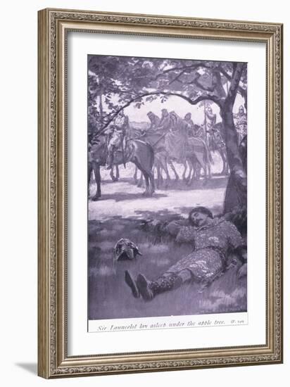 Sir Launcelot Lay Asleep under the Apple Tree-William Henry Margetson-Framed Giclee Print