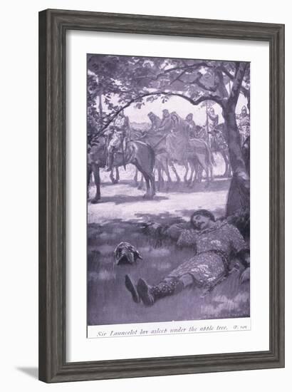 Sir Launcelot Lay Asleep under the Apple Tree-William Henry Margetson-Framed Giclee Print