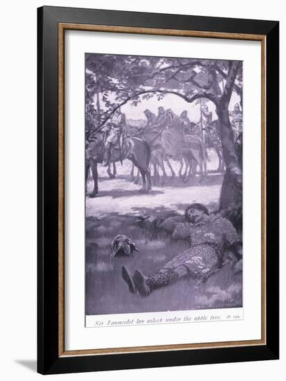 Sir Launcelot Lay Asleep under the Apple Tree-William Henry Margetson-Framed Giclee Print