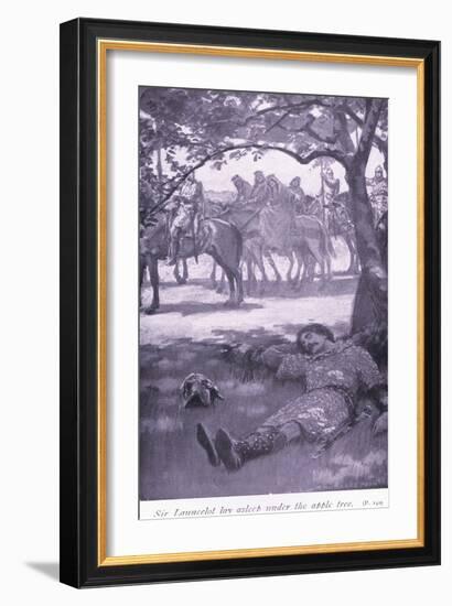 Sir Launcelot Lay Asleep under the Apple Tree-William Henry Margetson-Framed Giclee Print