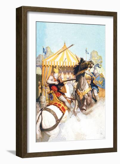 Sir Mador's Spear-Newell Convers Wyeth-Framed Art Print