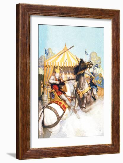 Sir Mador's Spear-Newell Convers Wyeth-Framed Art Print