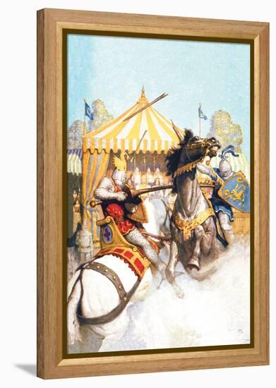 Sir Mador's Spear-Newell Convers Wyeth-Framed Stretched Canvas