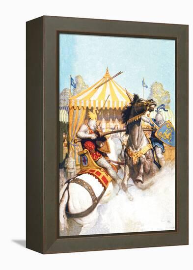 Sir Mador's Spear-Newell Convers Wyeth-Framed Stretched Canvas