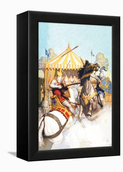 Sir Mador's Spear-Newell Convers Wyeth-Framed Stretched Canvas