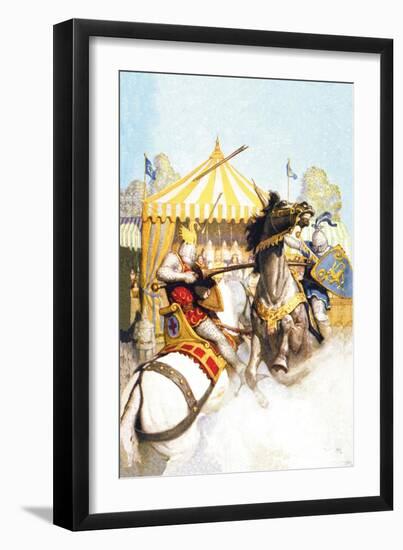 Sir Mador's Spear-Newell Convers Wyeth-Framed Art Print