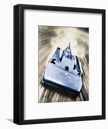 Sir Malcolm Campbell at high speed in `Blue Bird`, 1935-Unknown-Framed Photographic Print