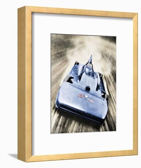 Sir Malcolm Campbell at high speed in `Blue Bird`, 1935-Unknown-Framed Photographic Print