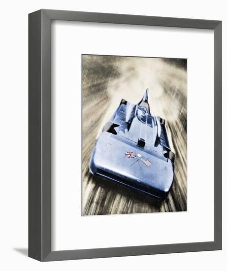 Sir Malcolm Campbell at high speed in `Blue Bird`, 1935-Unknown-Framed Photographic Print