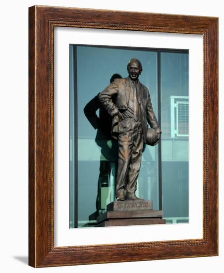 Sir Matt Busby Statue, Manchester United Football Club Stadium, Old Trafford, Manchester, England-Richardson Peter-Framed Photographic Print