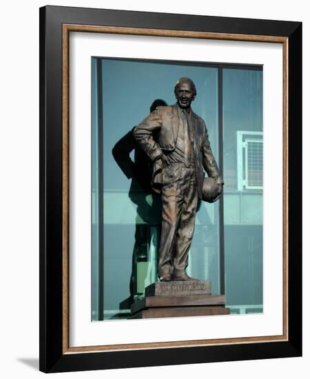 Sir Matt Busby Statue, Manchester United Football Club Stadium, Old Trafford, Manchester, England-Richardson Peter-Framed Photographic Print