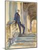 Sir Neville Wilkinson on the Steps of the Palladian Bridge at Wilton House, 1904-5-John Singer Sargent-Mounted Giclee Print