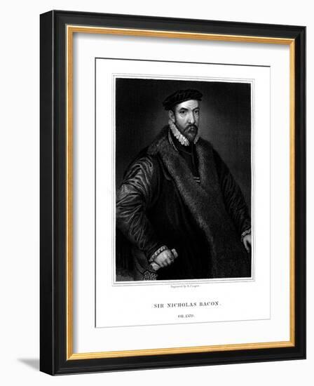 Sir Nicholas Bacon, English Politician-R Cooper-Framed Giclee Print