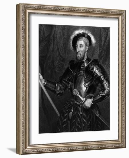 Sir Nicholas Carew-Hans Holbein the Younger-Framed Art Print