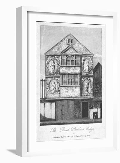 Sir Paul Pindar's House, Bishopsgate, City of London, 1816-null-Framed Giclee Print